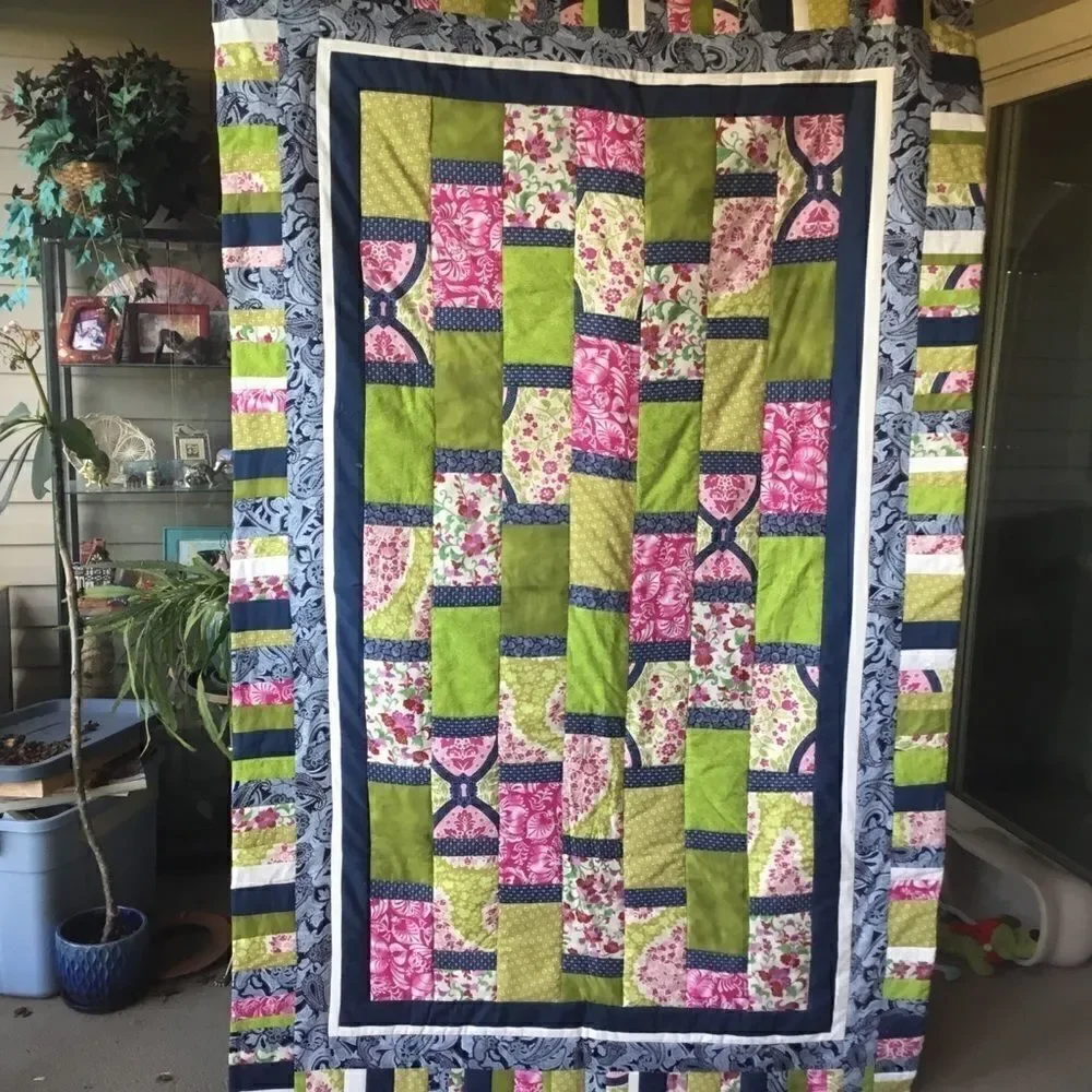 Handmade Quilt 46” x 77”